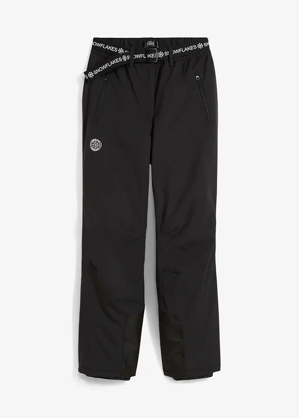 Ski Thermohose mit Fleecefutter, wasserdicht in schwarz von vorne - bonprix Ski Thermohose mit Fleecefutter, wasserdicht in schwarz von vorne - bonprix