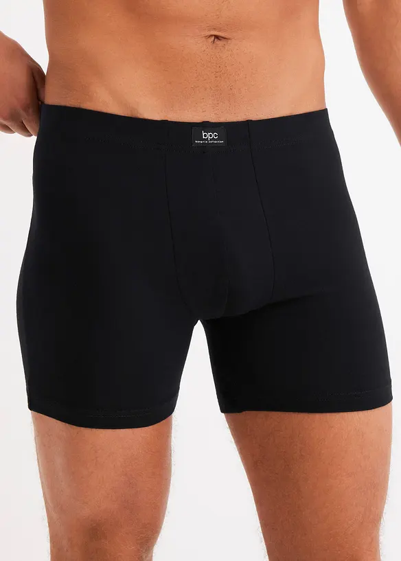 Midi Boxershorts eng mit Baumwolle (5er Pack) in schwarz von hinten - bonprix
