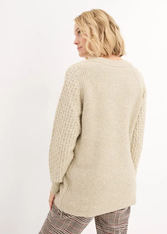 Warmer 2-in-1 Umstands- und Stillpullover in grün von hinten (im Anschnitt) - bonprix Warmer 2-in-1 Umstands- und Stillpullover in grün von hinten (im Anschnitt) - bonprix
