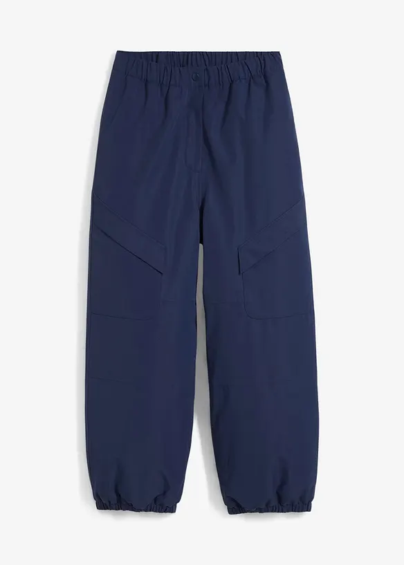 wasserdichte Cargo-Funktionshose, warm gefüttert in blau von vorne - bonprix