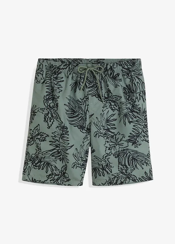 Badeshorts in grün von vorne - bonprix