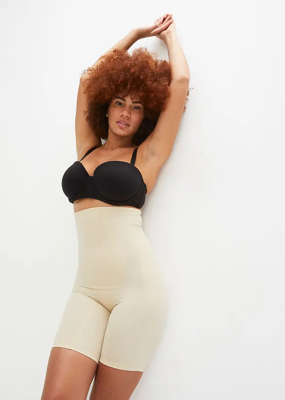 Medium Shape-Radlerhose in beige von vorne - bonprix