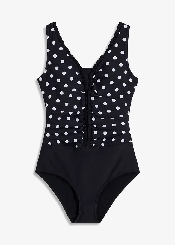 Shape-Badeanzug in schwarz von vorne - bonprix