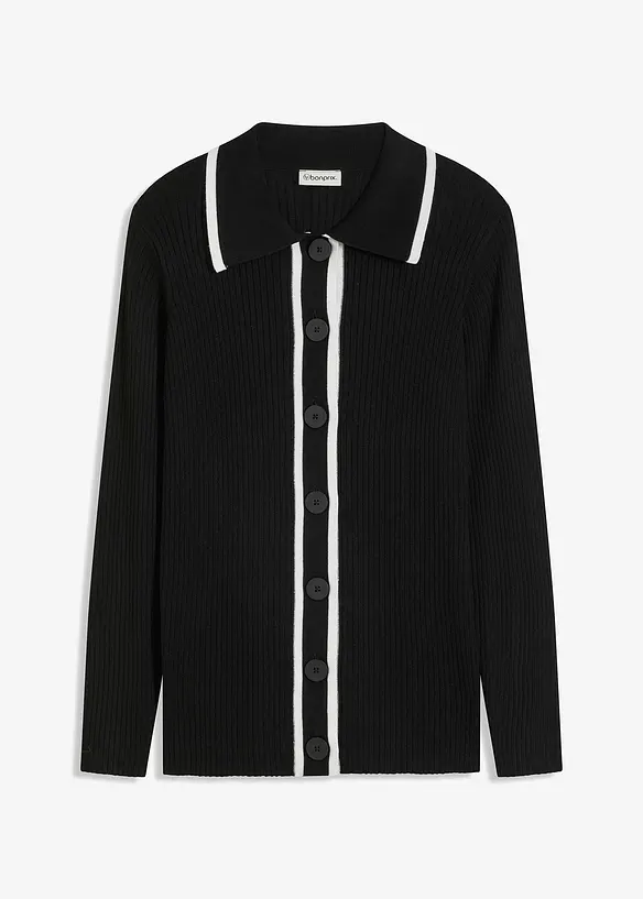 Smart Cardigan in schwarz von vorne - bonprix Smart Cardigan in schwarz von vorne - bonprix