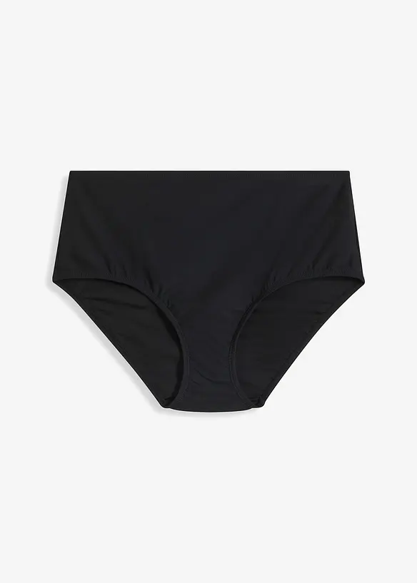 Light Highwaist Shape-Bikinihose in schwarz von vorne - bonprix