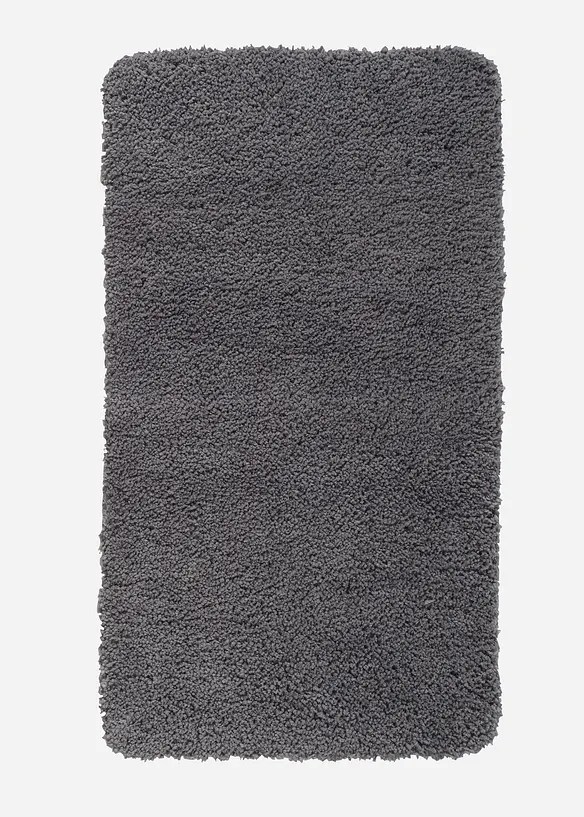 Getuftete Uni-Badematte mit hohem Flor in grau - bonprix