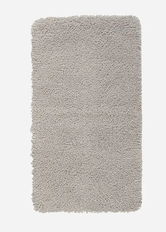 Getuftete Uni-Badematte mit hohem Flor in grau - bonprix