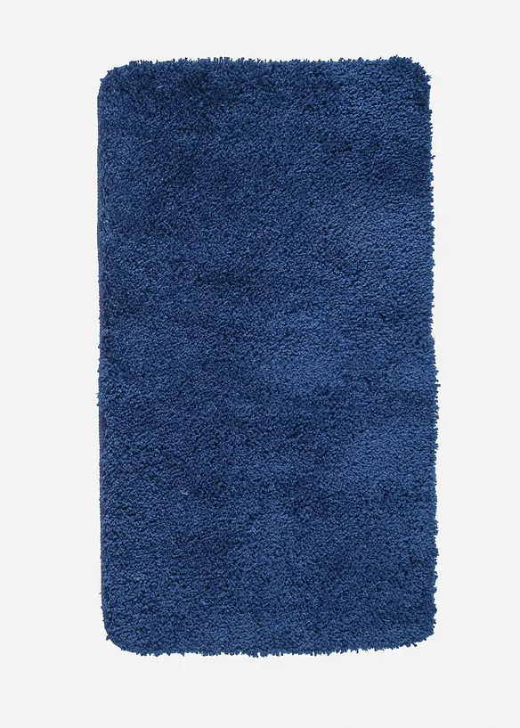 Getuftete Uni-Badematte mit hohem Flor in blau - bonprix