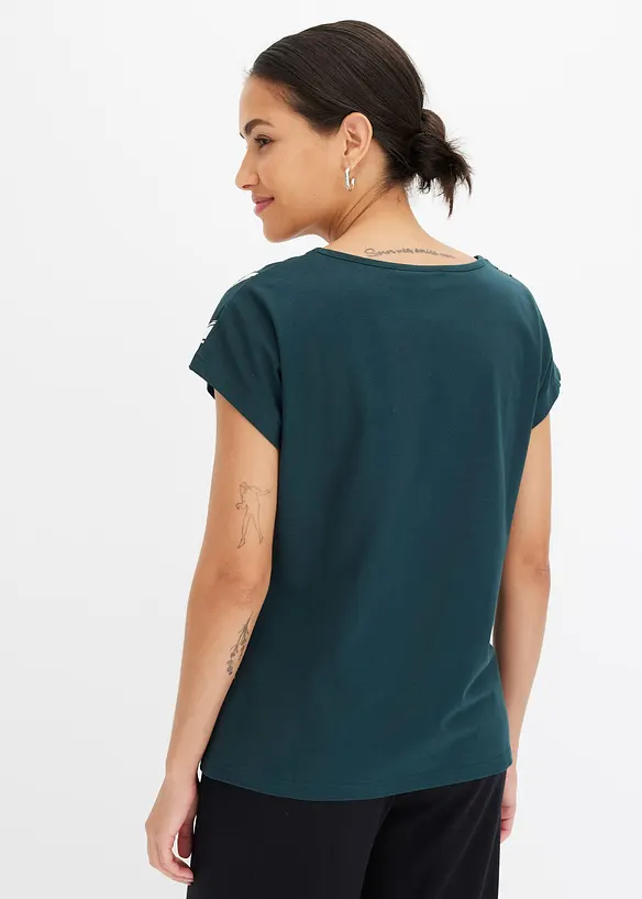 Shirt in grün von hinten (im Anschnitt) - bonprix
