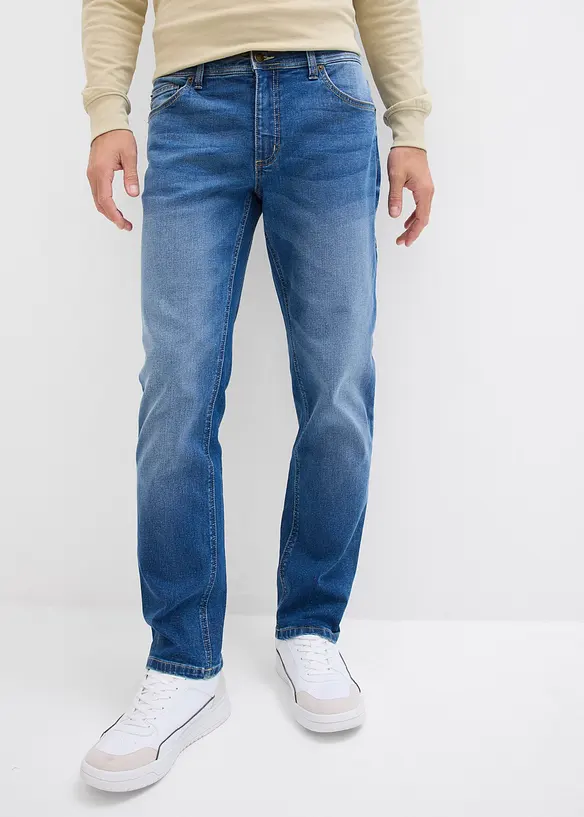 Regular-Fit-Jeans, Straight in blau von vorne - bonprix Regular-Fit-Jeans, Straight in blau von vorne - bonprix