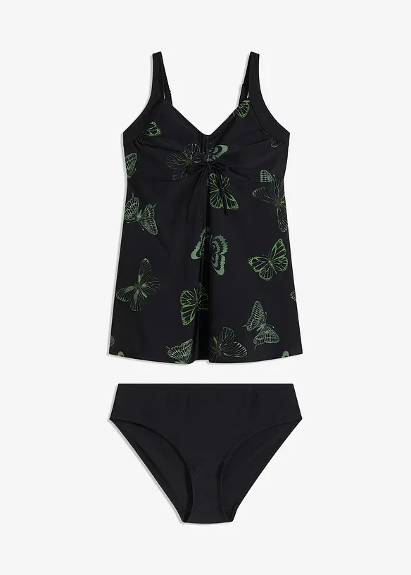 Long-Tankini (2-tlg.Set) in schwarz von vorne - bonprix Long-Tankini (2-tlg.Set) in schwarz von vorne - bonprix