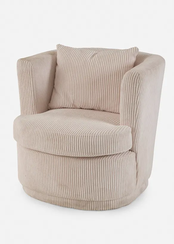 Sessel mit rundem Fuß in beige von vorne - bonprix