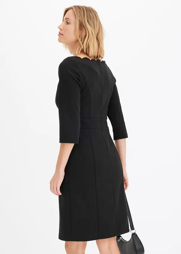 Etuikleid aus Punto di Roma in schwarz von hinten (Totalaufnahme) - bonprix Etuikleid aus Punto di Roma in schwarz von hinten (Totalaufnahme) - bonprix