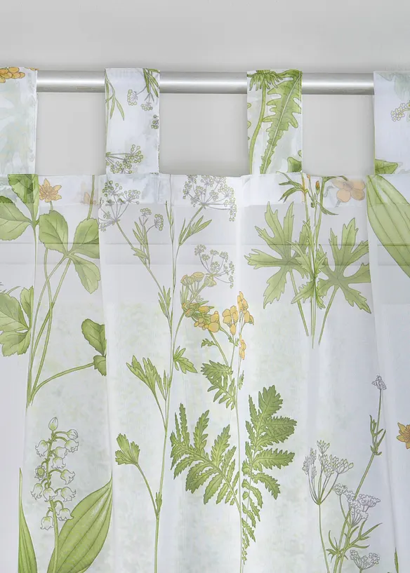 Transparente Gardine aus feinem Voile (1er Pack) in grün - bonprix