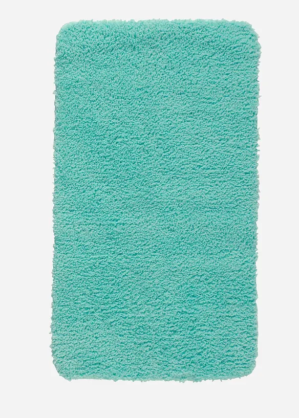 Getuftete Uni-Badematte mit hohem Flor in blau - bonprix
