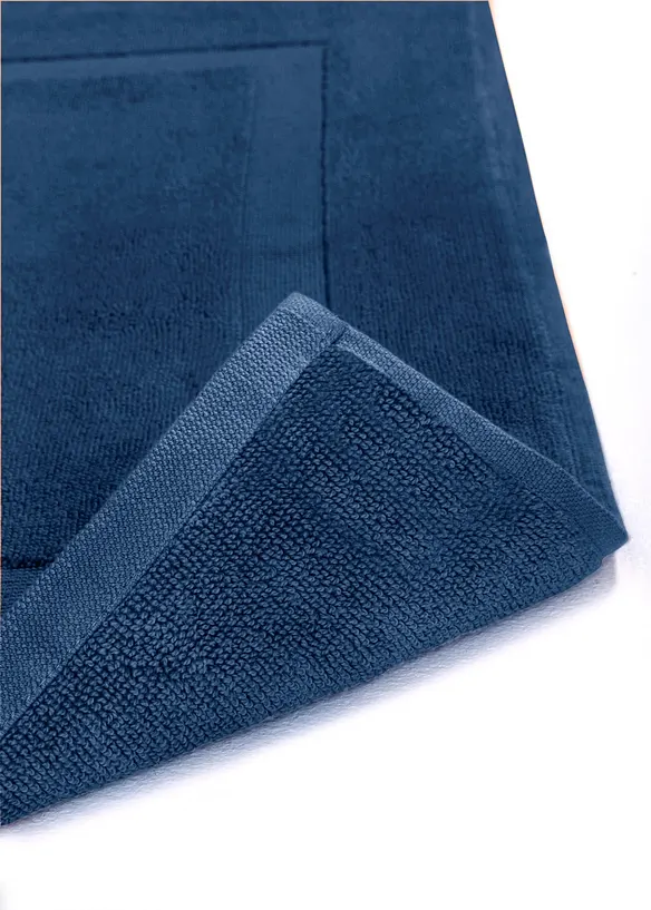 Baumwoll-Hotelmatte (2er Pack) in blau (Detailaufnahme) - bonprix