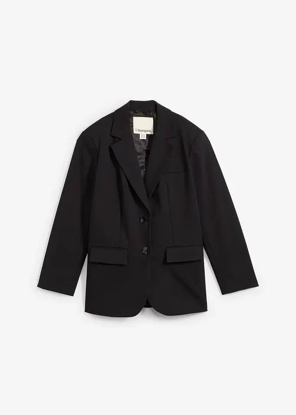 Oversize-Blazer in schwarz von vorne - bonprix Oversize-Blazer in schwarz von vorne - bonprix