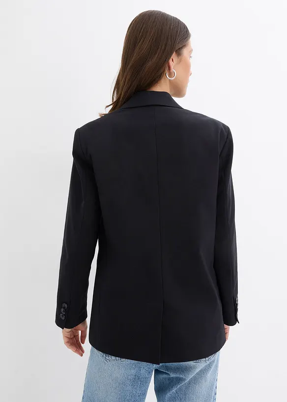 Oversize-Blazer in schwarz von hinten (im Anschnitt) - bonprix Oversize-Blazer in schwarz von hinten (im Anschnitt) - bonprix