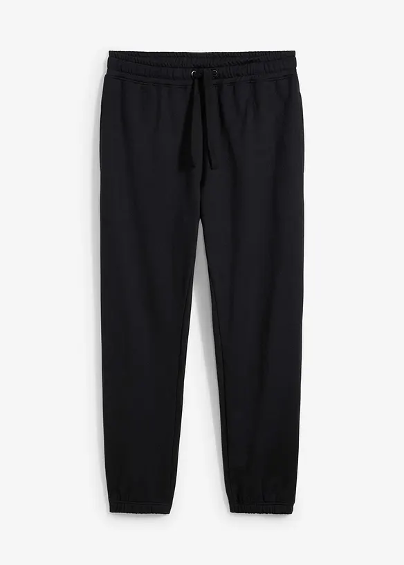 Loose Fit Jogginghose, Straight in schwarz von vorne - bonprix