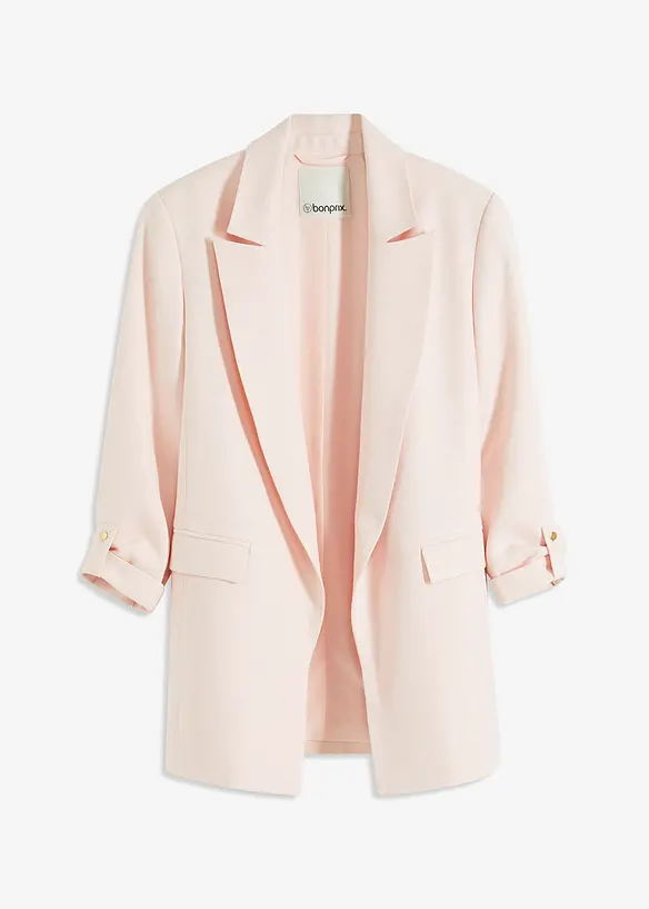 Longblazer in rosa von vorne - bonprix