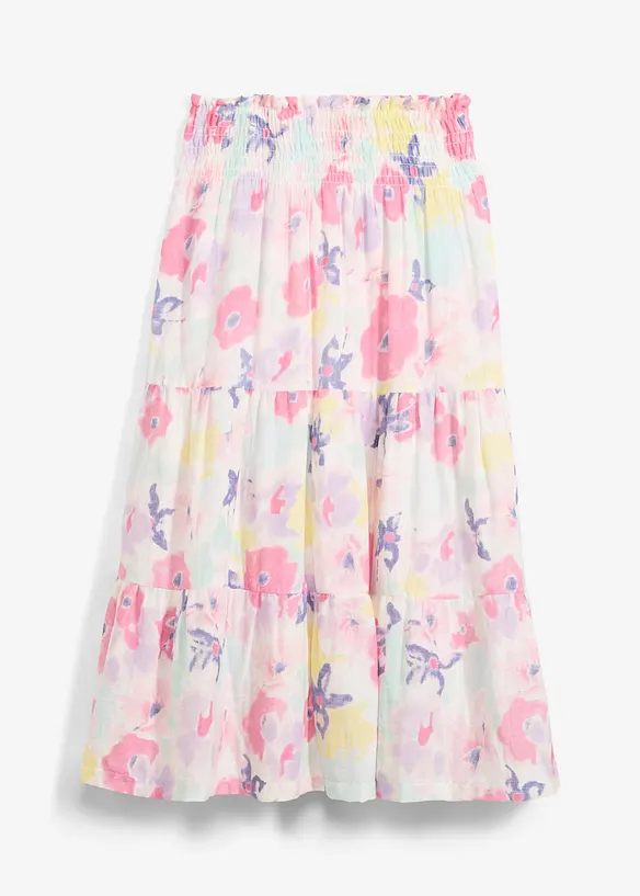 Stufenrock aus Musselin in pink von vorne - bonprix Stufenrock aus Musselin in pink von vorne - bonprix