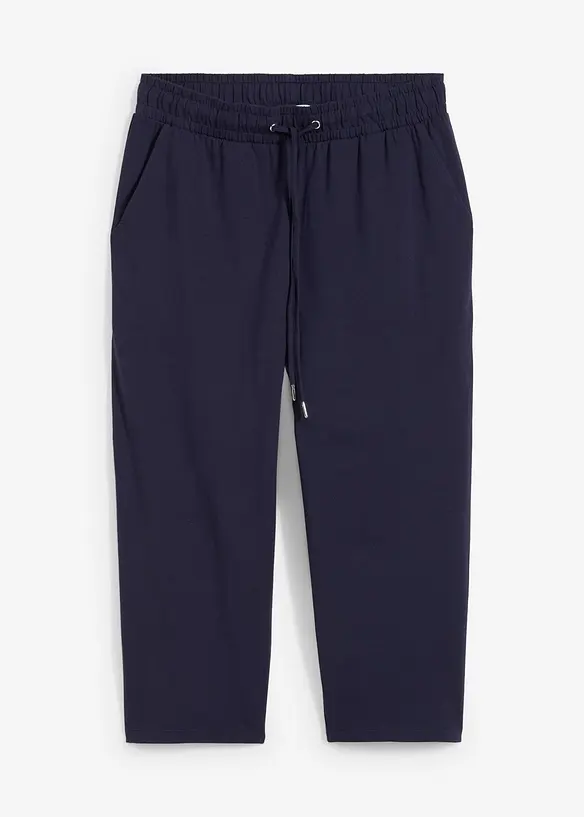 Jersey-Hose in blau von vorne - bonprix