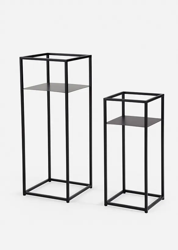 Beistelltisch (2-tlg. Set) in schwarz von vorne - bonprix