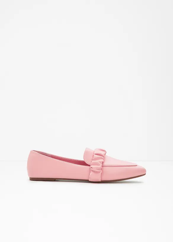 Loafer mit Raffung in rosa - bonprix