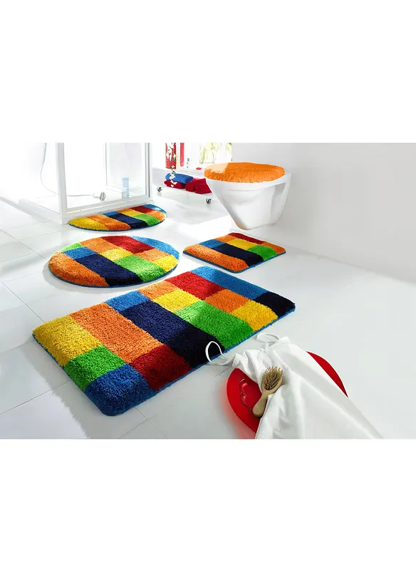 Badematte in farbenfrohem Design in rot (Ambiente) - bonprix