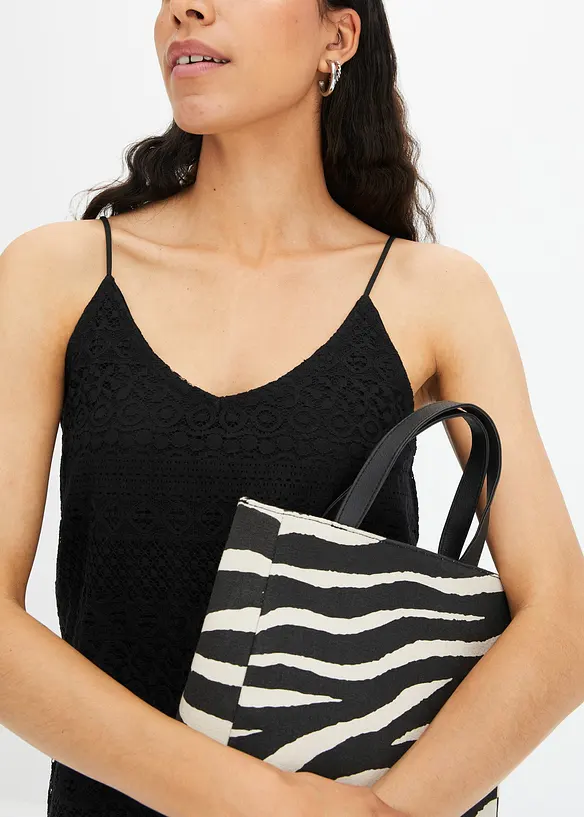 Top aus Spitze in schwarz (Totalaufnahme) - bonprix