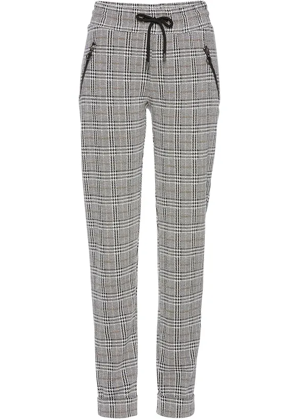 Schlupfhose aus Jacquard in weiß von vorne - bonprix Schlupfhose aus Jacquard in weiß von vorne - bonprix