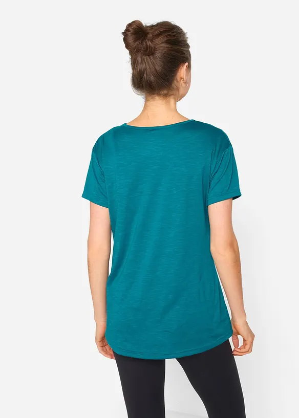 Sport-Shirt, schnelltrocknend, 2er-Pack in petrol von hinten (im Anschnitt) - bonprix Sport-Shirt, schnelltrocknend, 2er-Pack in petrol von hinten (im Anschnitt) - bonprix