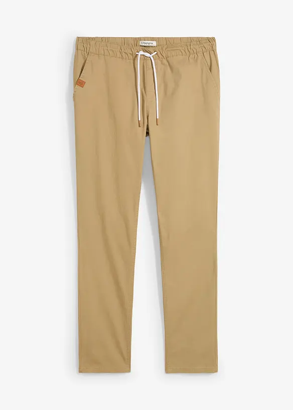 Regular Fit Schlupfhose, Straight in braun von vorne - bonprix