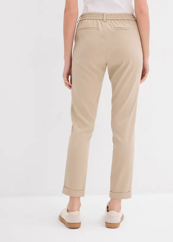 Chinohose aus Viskose-Mix in beige von hinten - bonprix Chinohose aus Viskose-Mix in beige von hinten - bonprix