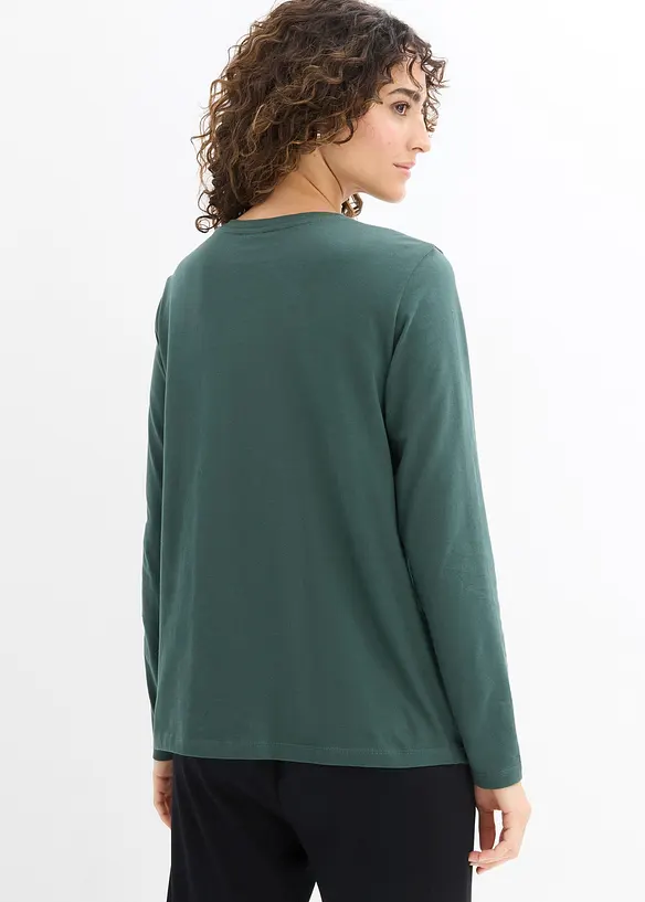 Umstands- und Stillshirts aus Bio-Baumwolle (2er Pack) in grün von hinten (im Anschnitt) - bonprix Umstands- und Stillshirts aus Bio-Baumwolle (2er Pack) in grün von hinten (im Anschnitt) - bonprix