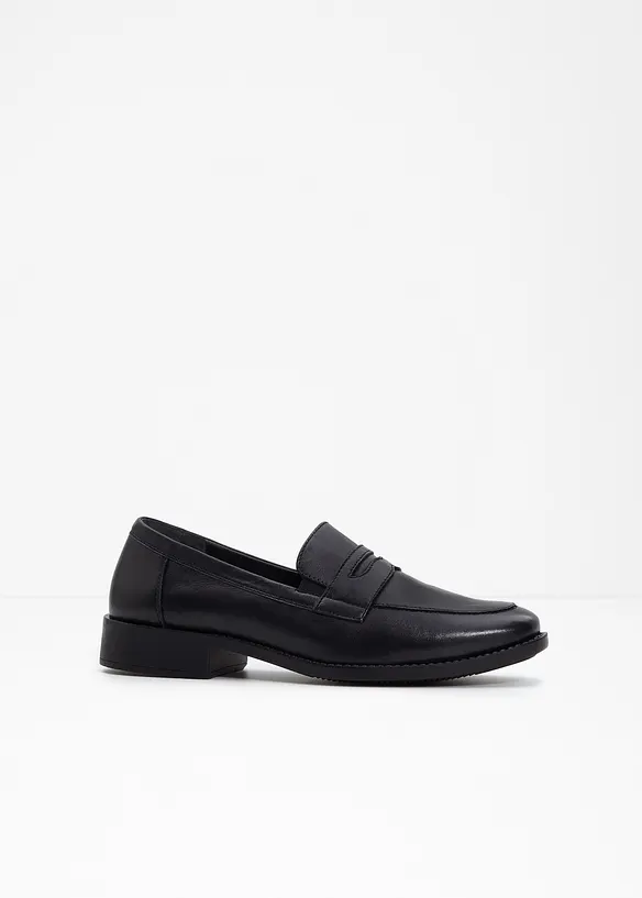 Penny-Loafer aus Leder in schwarz - bonprix Penny-Loafer aus Leder in schwarz - bonprix