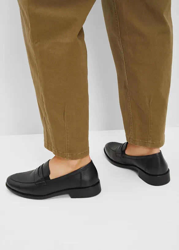 Penny-Loafer aus Leder in schwarz - bonprix Penny-Loafer aus Leder in schwarz - bonprix