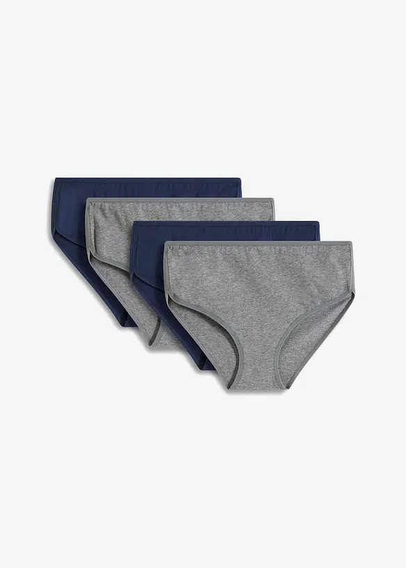 Maxipanty mit Bio-Baumwolle (4er Pack) in blau von vorne - bonprix