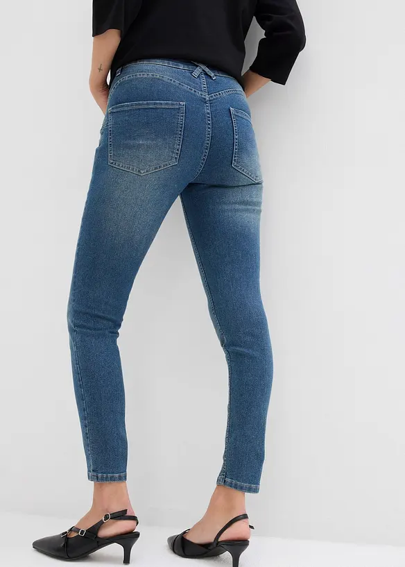 Skinny Jeans Mid Waist, Stretch in blau von hinten - bonprix Skinny Jeans Mid Waist, Stretch in blau von hinten - bonprix