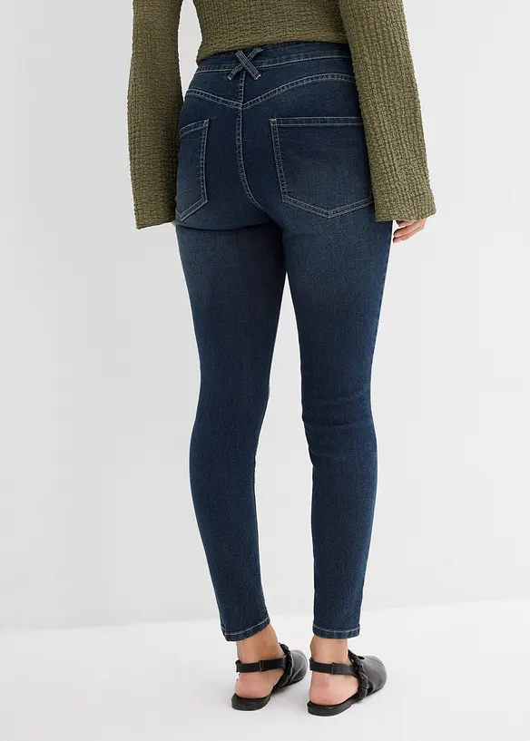 Skinny Jeans Mid Waist, Stretch in blau von hinten - bonprix Skinny Jeans Mid Waist, Stretch in blau von hinten - bonprix