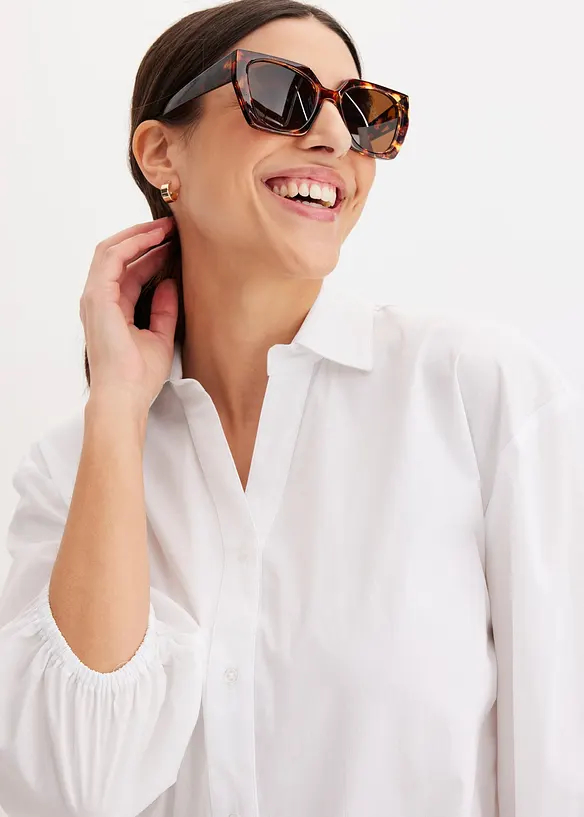 Sonnenbrille in Schildpattoptik in braun von vorne (im Anschnitt) - bonprix