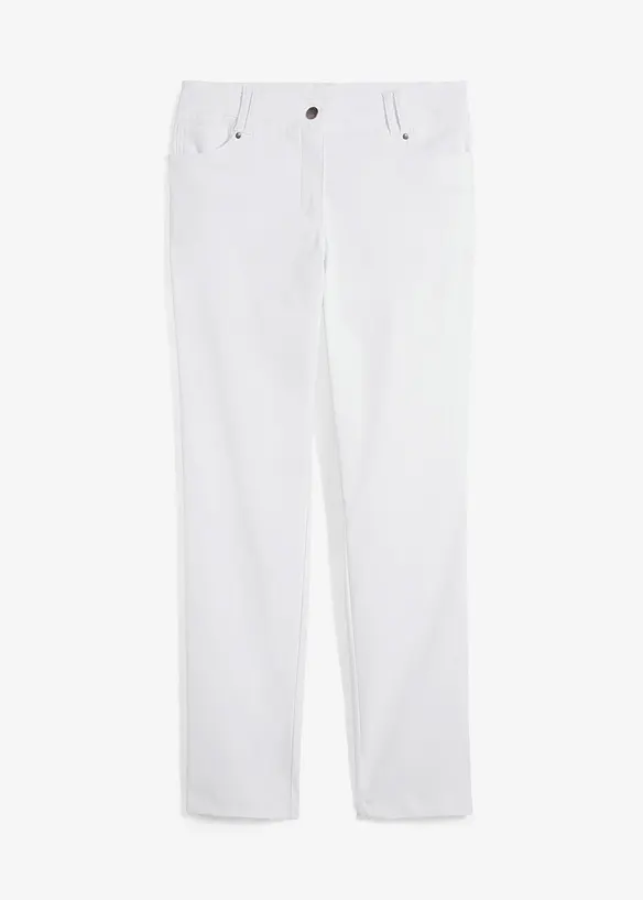 Bengalin-Hose mit Bequembund aus Viskose-Mix in weiß von vorne - bonprix Bengalin-Hose mit Bequembund aus Viskose-Mix in weiß von vorne - bonprix