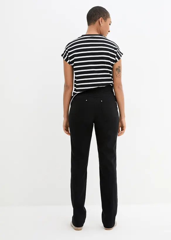 Bengalin-Hose mit Bequembund aus Viskose-Mix in schwarz von hinten - bonprix Bengalin-Hose mit Bequembund aus Viskose-Mix in schwarz von hinten - bonprix