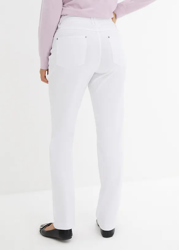 Bengalin-Hose mit Bequembund aus Viskose-Mix in weiß von hinten - bonprix Bengalin-Hose mit Bequembund aus Viskose-Mix in weiß von hinten - bonprix