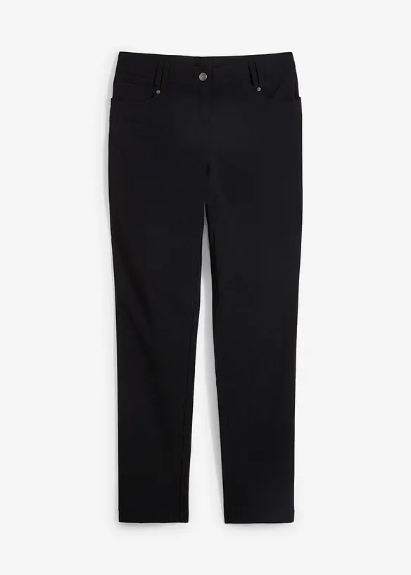 Bengalin-Hose mit Bequembund aus Viskose-Mix in schwarz von vorne - bonprix Bengalin-Hose mit Bequembund aus Viskose-Mix in schwarz von vorne - bonprix