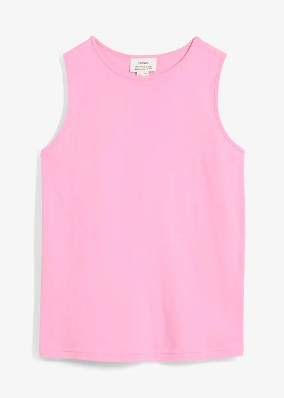 Top aus reiner Bio-Baumwolle in rosa von vorne - bonprix