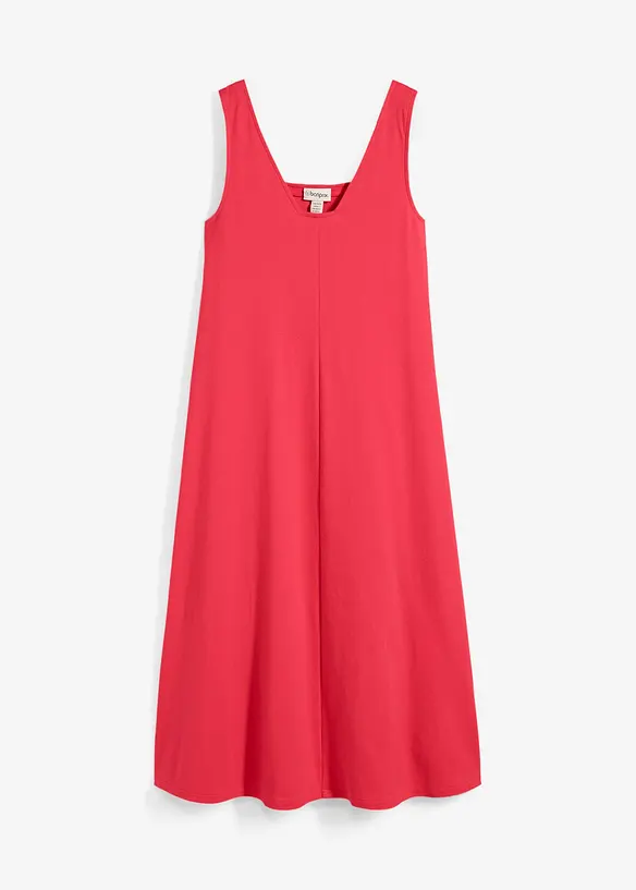 Jerseykleid aus reiner Bio-Baumwolle in pink von vorne - bonprix