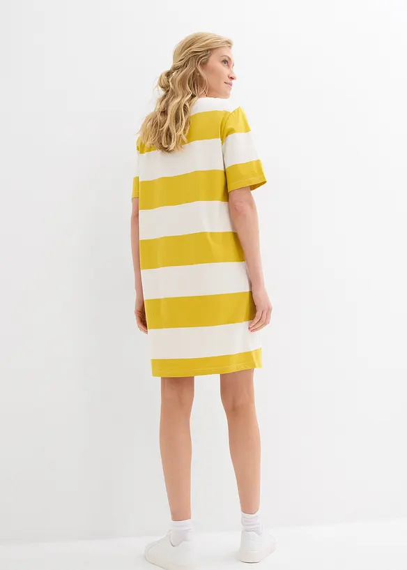 Shirtkleid aus reiner Bio-Baumwolle in gelb von hinten (Totalaufnahme) - bonprix Shirtkleid aus reiner Bio-Baumwolle in gelb von hinten (Totalaufnahme) - bonprix