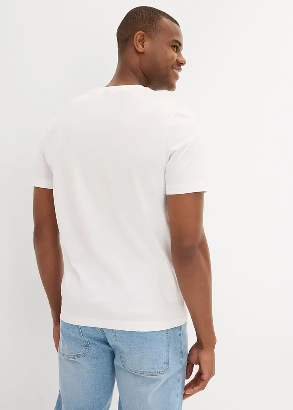 T-Shirt aus reiner Bio-Baumwolle in weiß von hinten (im Anschnitt) - bonprix