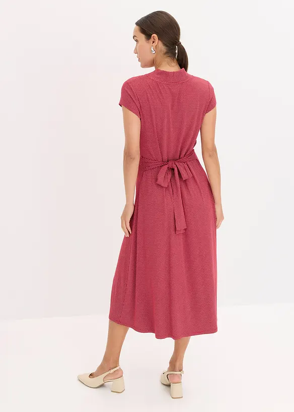 Midikleid aus fließendem Viskose-Mix in rot von hinten (Totalaufnahme) - bonprix Midikleid aus fließendem Viskose-Mix in rot von hinten (Totalaufnahme) - bonprix
